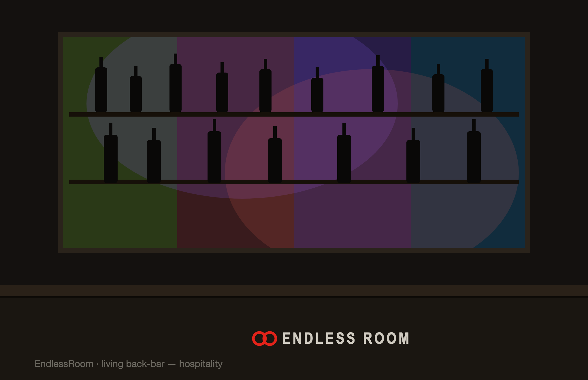 Endless Room back-bar living display